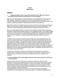 Marketing Chapter 9 Homework How Has The Mayo Clinic Used Tangible