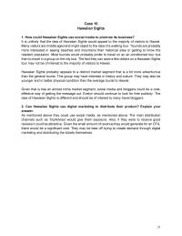 Marketing Chapter 10 Homework Hawaii Given That Has Almost Niche Market