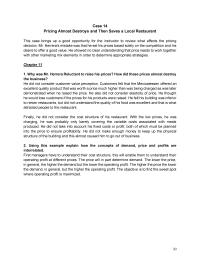 Marketing Chapter 14 Homework Finally Did Not Consider The Cost Structure