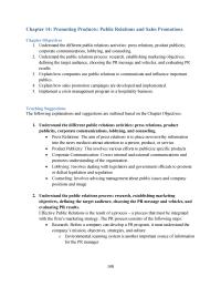 Marketing Chapter 14 Homework Three Other Popular Uses Publicity Are New