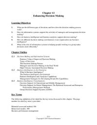 Management Chapter 12 Mis Systems Middle Management Generally Makes Structured