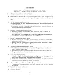 Management Chapter 9 Present Value Free Cash Flow Equity Fc fe