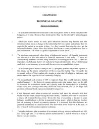 Management Chapter 10 The disadvantages of technical analysis are