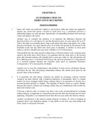 Management Chapter 13 Since call values are positively related
