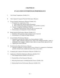 Management Chapter 18 Risk produced by general market fluctuations