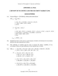 Management Appendix 1A The coefficient of variation must be used&nbsp;