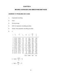 Chapter 4 Homework Exponential Smoothing With Smoothing Constant Alpha 0696