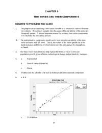 Chapter 5 Homework Neither Multiplicative Decomposition Additive Decomposition With Linear