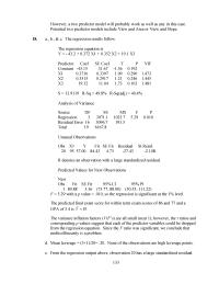 Chapter 7 Homework The predicted final exam score for within term exam scores