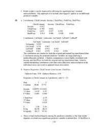 Chapter 8 Homework The correlations are similar for both the original and natural