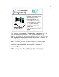 Notes 2 Homework Thinking Cap Implementation The Keyword Const Appears