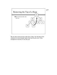 Notes 11 Homework Removing The Top Heap Move The