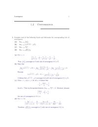 Chapter 1 Homework Convergence 12 Convergence Compute Each The Following