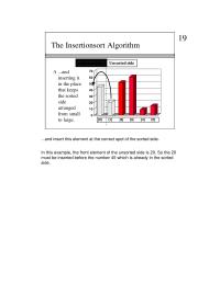 Notes 13 Homework In this example, the front element of the unsorted side