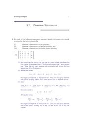 Chapter 3 Homework The First Pass Gaussian Elimination Transforms The