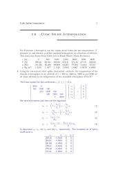 Chapter 5 Homework The Complete Set Nota knot Spline Coefficients&nbsp;