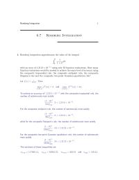 Chapter 6 Homework The Four Row Romberg Integration Table 07071