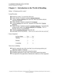 Business Development Chapter 1 Rebuttal Minute Concluding Statements From Each Side