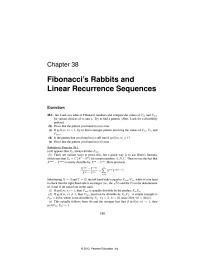 Chapter 38 Look at a table of Fibonacci numbers and compare