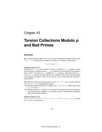 Chapter 43 Suppose that the elliptic curve E has a torsion