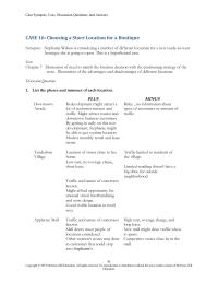 Business Development Case&nbsp;16 What type of store would be most appropriate
