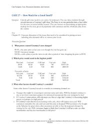 Business Development Case&nbsp;27 Courtney Priced Perhaps Too High Priced Tiered