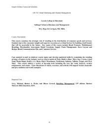 Sample Syllabus Format And Schedules The Completed Journal Due The Professor November