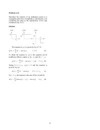 Chapter 4 Homework Derive equations describing u(t) during the forced