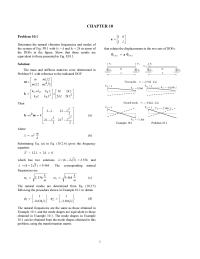 Chapter 10 Homework The mass and stiffness matrices were determined in