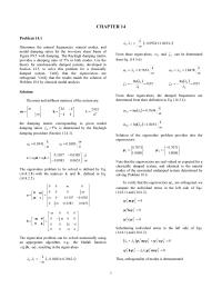 Chapter 14 Homework the damping matrix corresponding to given modal