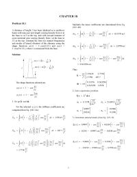 Chapter 18 Homework Using A The Consistent mass Matrix And