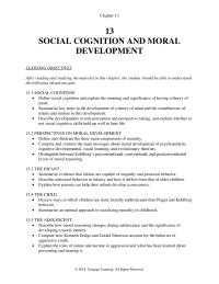 Psychology Chapter 13 Moral Development Occurs Long Before Phallic Stage