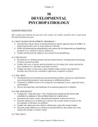 Psychology Chapter 16 Asd Display Executive Dysfunction Hypothesis Deficiency Executive
