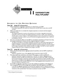 Economics Chapter 11 Homework The Marginal Propensity Save 25 Billion 100