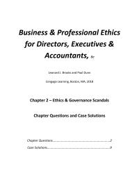 Accounting Chapter 2 Board Should The Inherent Conflict Interests Being