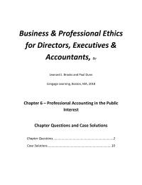 Accounting Chapter 6 Business Amp Professional Ethics For Directors Executives