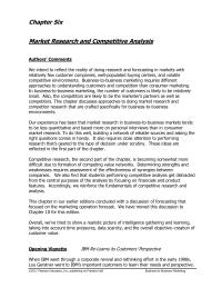 Marketing Chapter 6 Our experience has been that market research