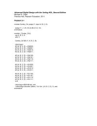 Chapter 5 Advanced Digital Design With The Verilog&nbsp;