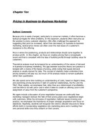 Marketing Chapter 10 Under What Kinds Circumstances Would Marketer Want