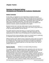 Marketing Chapter 12 Take Ownership What They Sell Carry