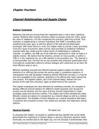 Marketing Chapter 14 Effective marketing channels and efficient business