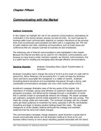 Marketing Chapter 15 Coordinate Internet Communications With Other Forms Communications