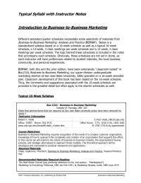 Marketing Syllabus Notes The comments and suggestions associated&nbsp;