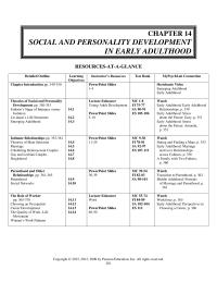 Business Development Chapter 14 Homework Theories of Social and Personality