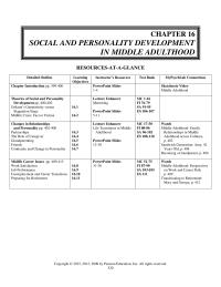 Business Development Chapter 16 Homework Continuity and Change in Personality
