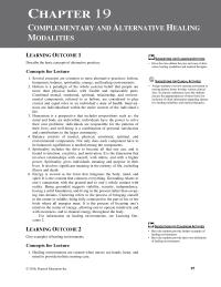 Nursing Chapter 19 Homework The Goal Naturopathic Treatment The Restoration Health