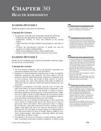 Nursing Chapter 30 Homework Health Assessment 13 Inspected Tongue Movement