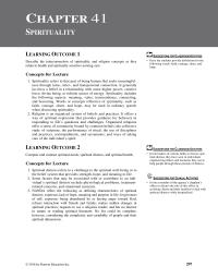 Nursing Chapter 41 Homework Spiritual And Religious Beliefs Play Significant Role