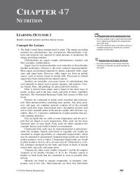 Nursing Chapter 47 Homework Activities Have The Students Perform Nutritional