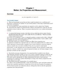 Chemistry Chapter 1 Homework Which The Greater Mass